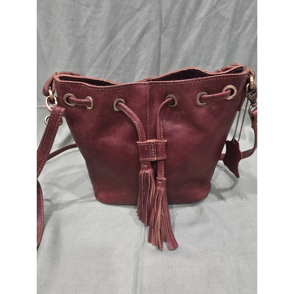 Sorpresa Drawstring Bucket Bag Top Braided Handle Removable Adjustable Crossbody